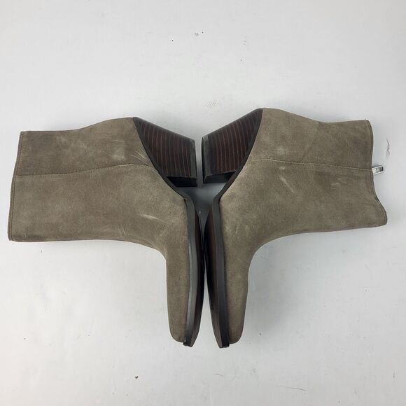 Sam Edelman Jane Desert Olive Suede Ankle Booties Size 6.5M - Picture 12 of 16